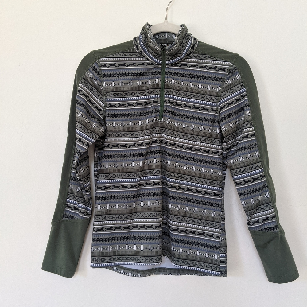 Kerrits Kids Fair Isle Fleece Tech Top